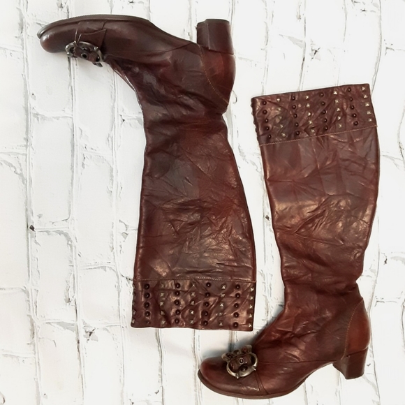 MATERIA PRIMA BY GOFFREDO FANTINI CUSTOM TALL LEATHER BOOTS - Picture 3 of 14